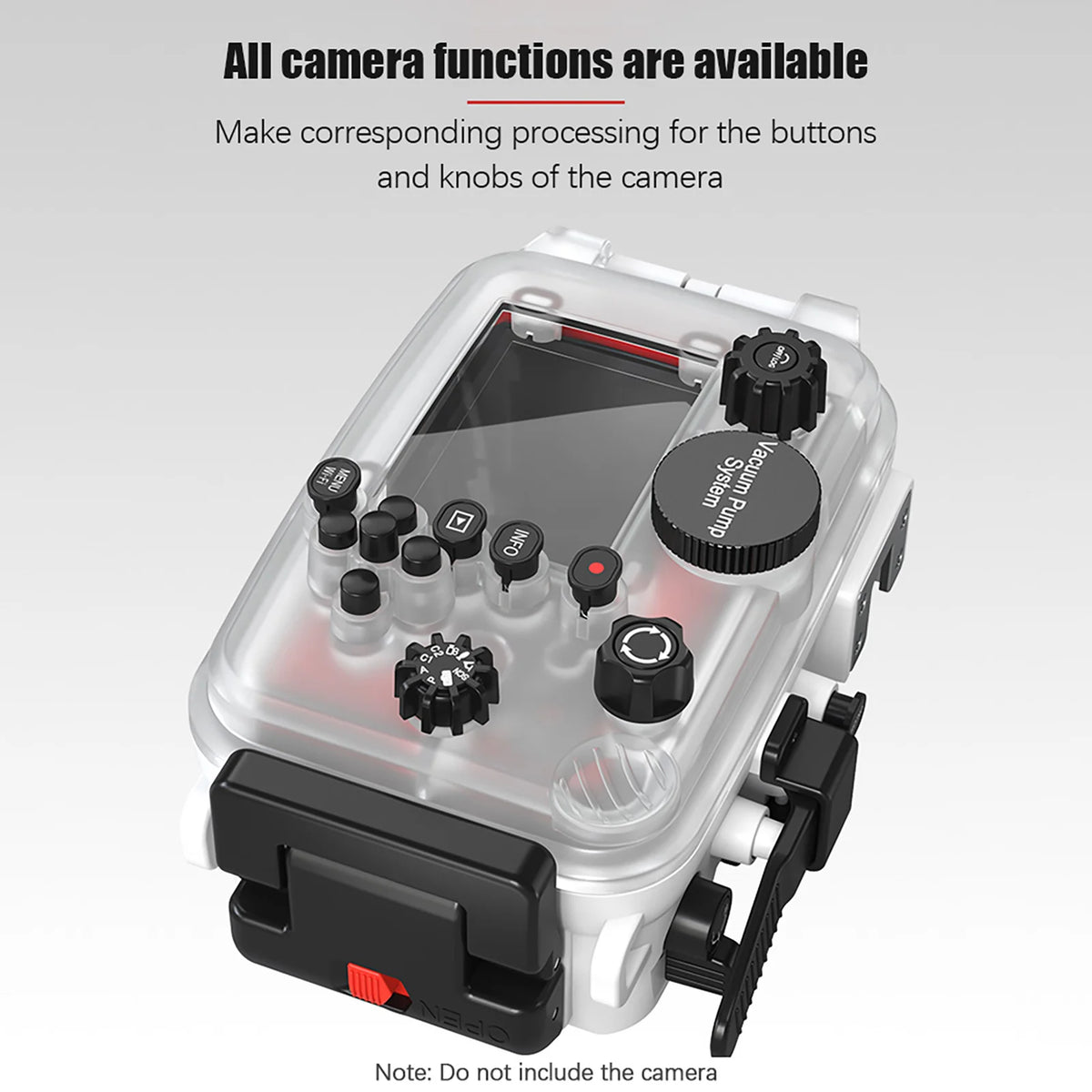 TG7 Camera Waterproof Case Housing Case for Action Camera Underwater 60m Diving Protective Case  - Automotive LED Light