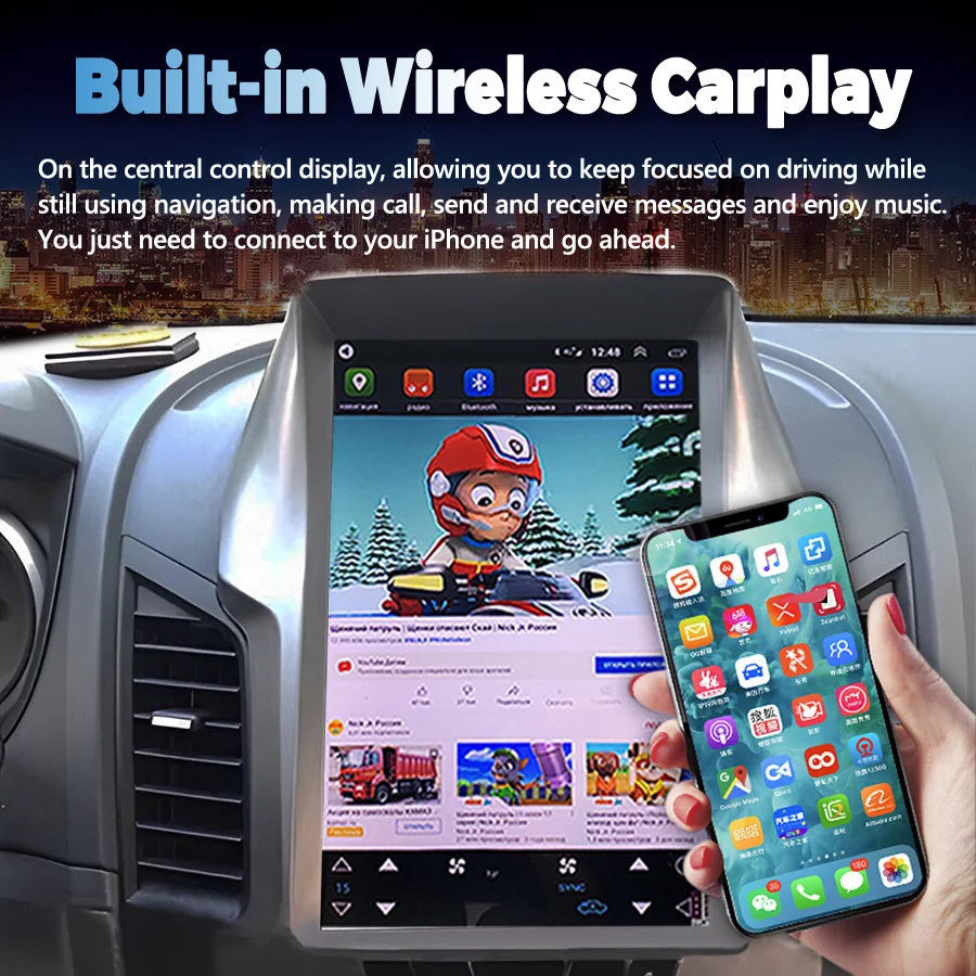 12.1inch Android Big Screen For Ford Ranger 2012-2019 Car Radio Stereo DSP Audio Carplay G