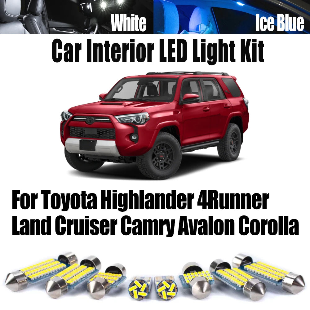 LED Interior Light Kit for Toyota Highlander 4Runner Land Cruiser Camry Avalon Corolla Indoor LED Bulbs Car Accessori...