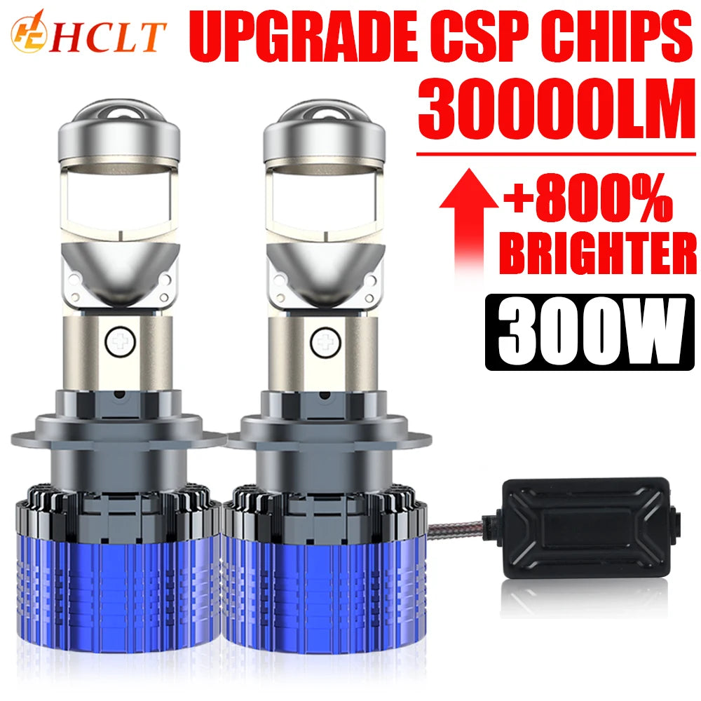 H7 H4 Bi LED Projector Mini Lens Headlight H11 9005 HB3 9006 HB4 Canbus 6000K Car Motorcyc