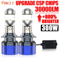 H7 H4 Bi LED Projector Mini Lens Headlight H11 9005 HB3 9006 HB4 Canbus 6000K Car Motorcyc