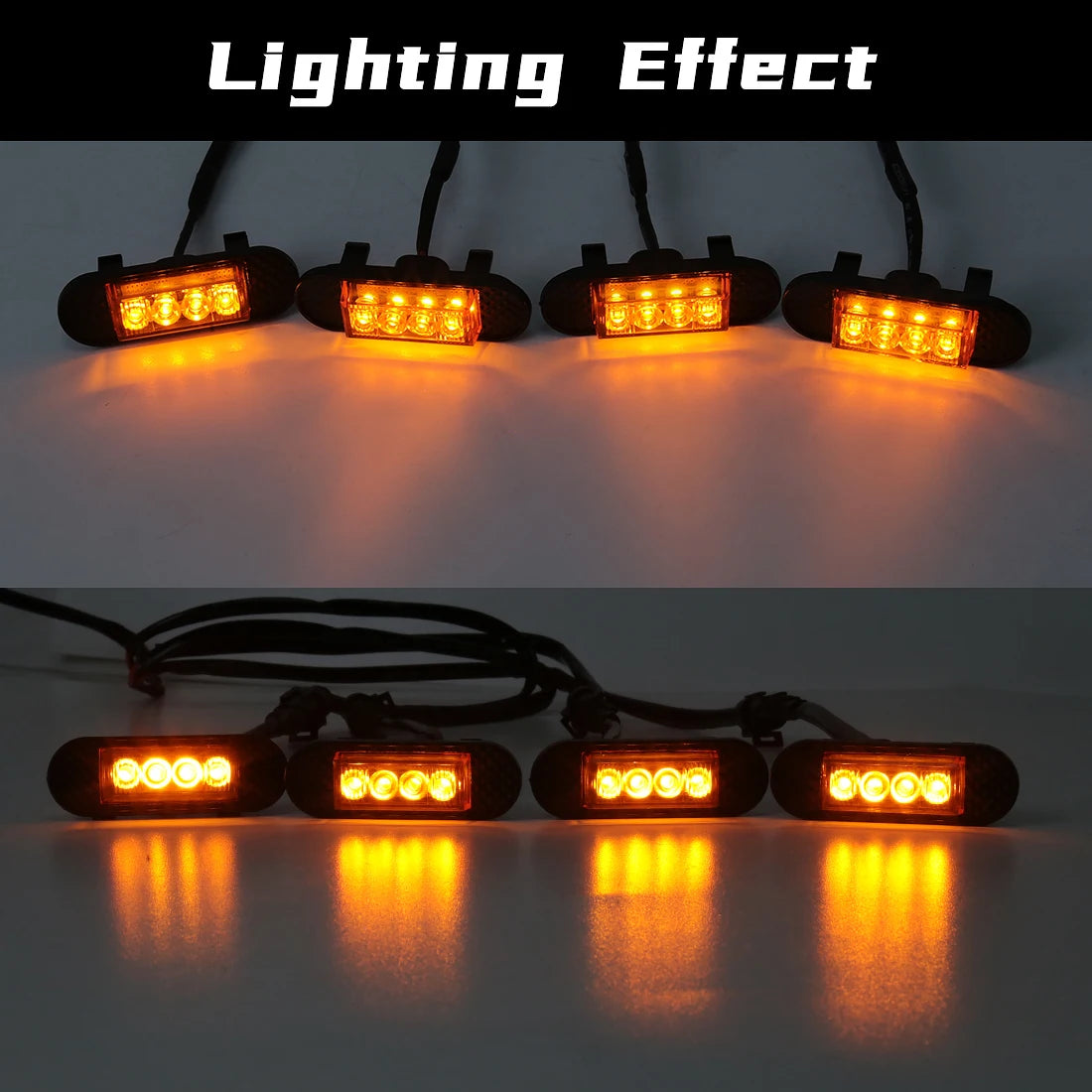 Grill Car LED Light For Ford Bronco BadLands 2021 2022 2023 Front Grille Lights Amber Warn | AUTOKITSHOP