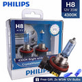 Philips H8 12V 35W Crystal Vision Car Halogen Headlight 4300K Bright White Auto Lamps