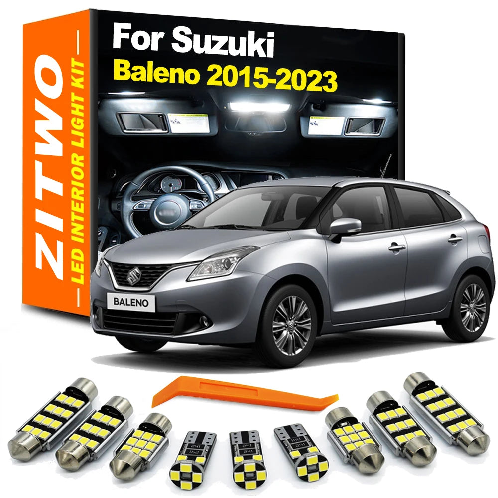 AutoKitShop 10Pcs Canbus For Suzuki Baleno 2015- 2018 2019 2020 2021 2022 2023 2024 In for Suzuki 2015-2018 - Canbus LED Car L
