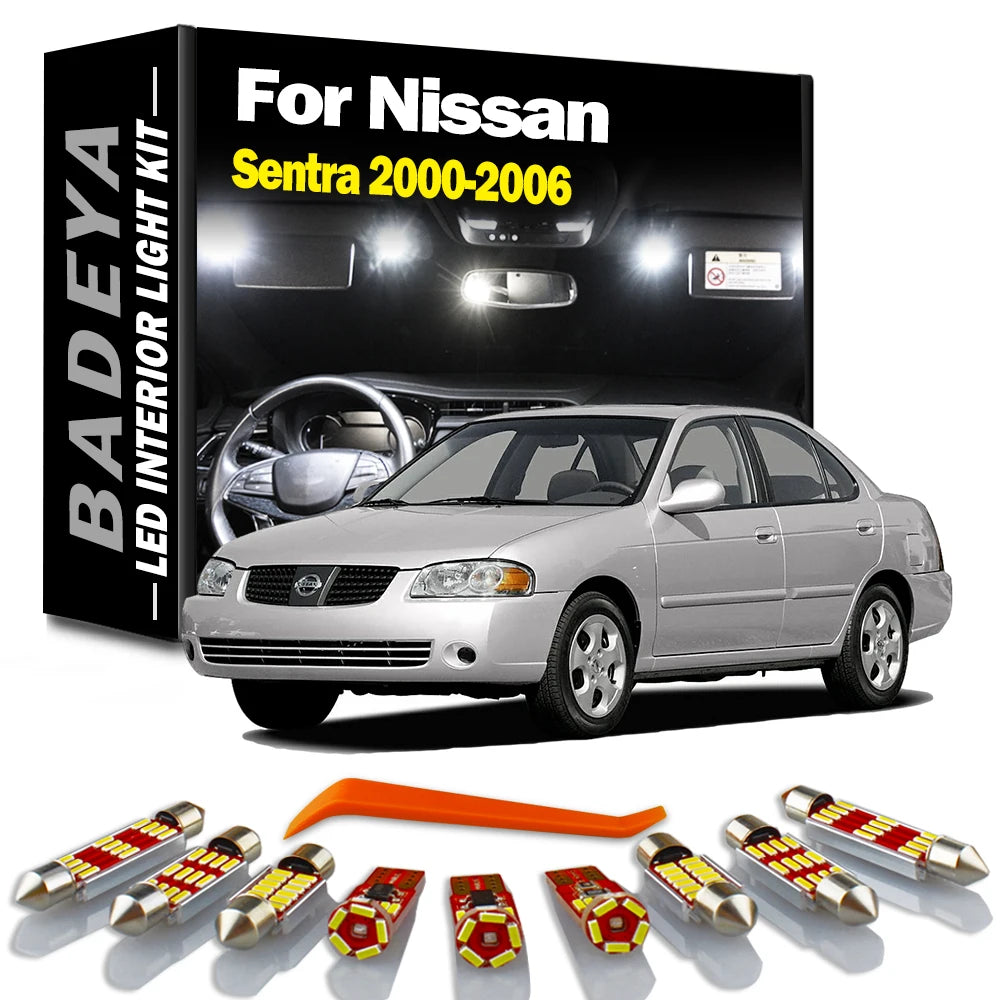 8-Piece LED Interior Light Kit for Nissan - Canbus Error-Free Interior Bulbs