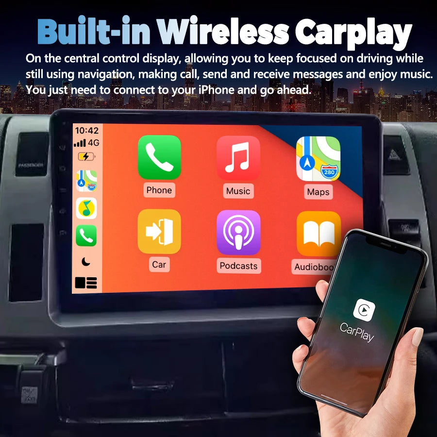 Android 14 Car Video Player GPS For Toyota Previa 3 III XR50 Estima 2006-2019 Radio Tarago