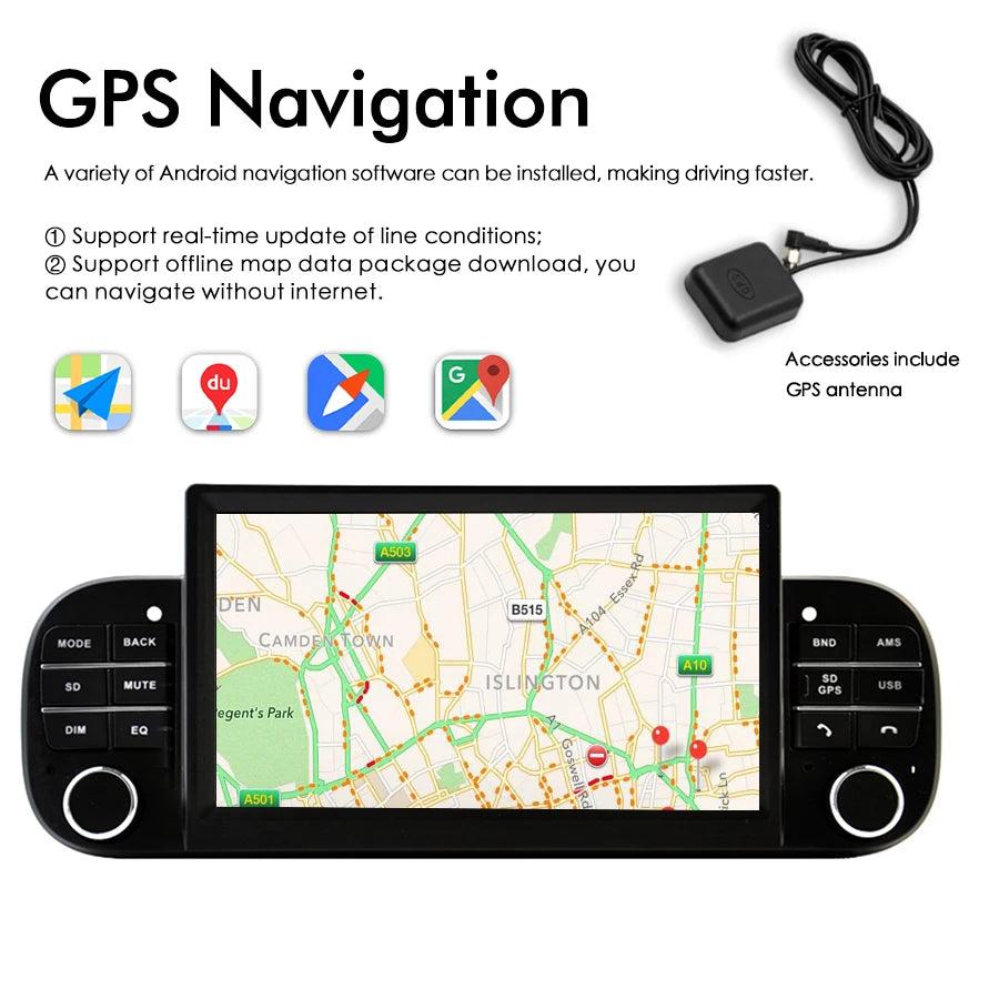 Android 14 Screen For FIAT PANDA 2013-2020 Car Radio Multimedia Video Player Stereo Auto A