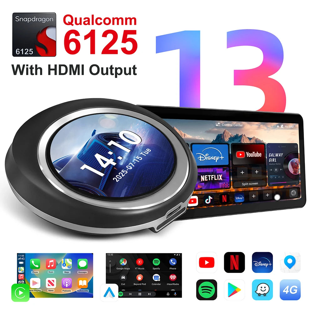 LEXXSON AI Box Wireless CarPlay Android Auto Adapter 8GB 128GB HDMI Converter Video Box Yo | AUTOKITSHOP