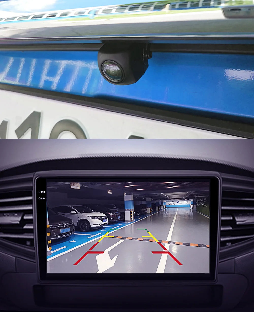 OEM For Android Car Multimedia Player 8LED 4LED AHD Rear Reversing Camera