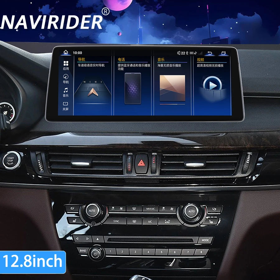 with 360 Car Radio Carplay Screen For BMW X5 F15 X6 F16 2018 Android 14 12.8'' BT Car Mult