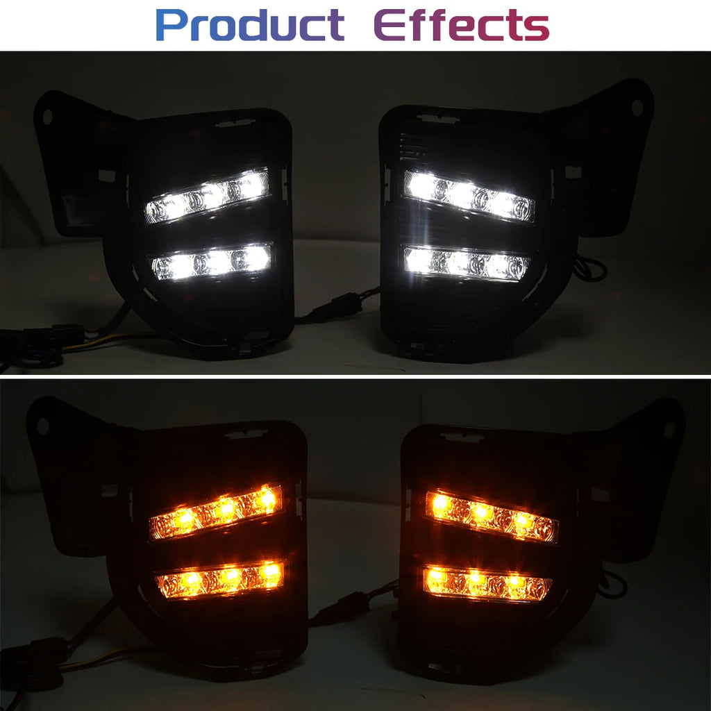 For Toyota Hiace 2014 2015 2016 Led DRL Daytime Running Lights Front Bumper Headlights Whi | AUTOKITSHOP