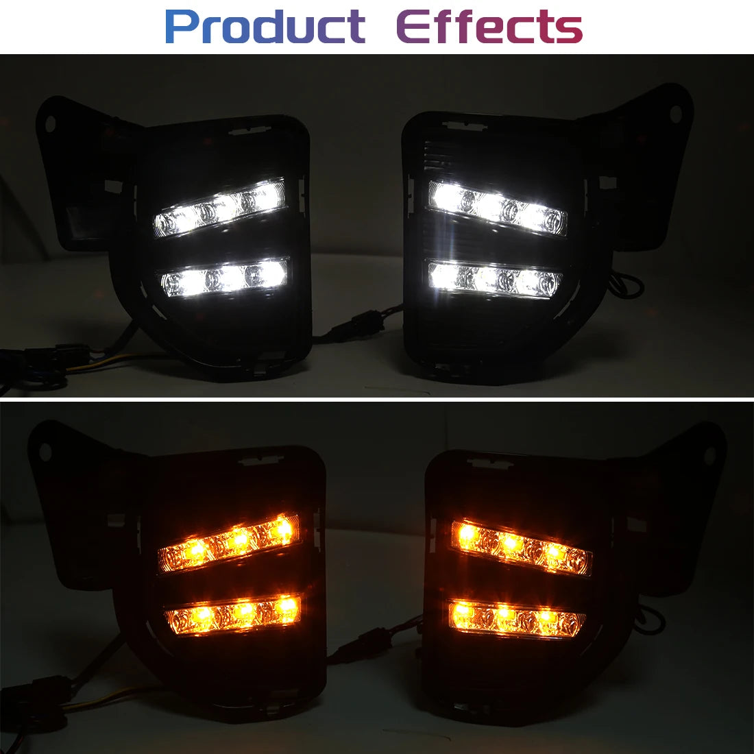 For Toyota Hiace 2014 2015 2016 Led DRL Daytime Running Lights Front Bumper Headlights Whi | AUTOKITSHOP
