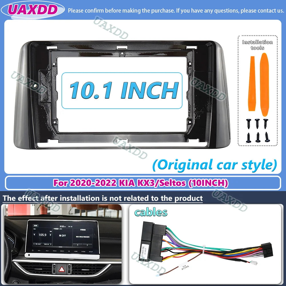 10.1INCH Car Radio Frame for kia KX3 Sonet Seltos 2020-2022 Audio Android Player Fascia Da