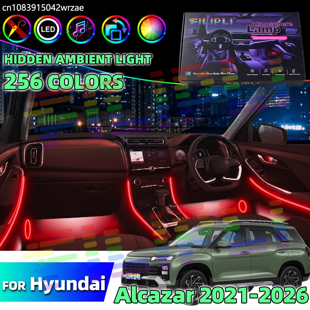 64 RGB - Ambient Light - for Hyundai 2021-2026 - App Control - Car Interior Lighting | AUTOKITSHOP