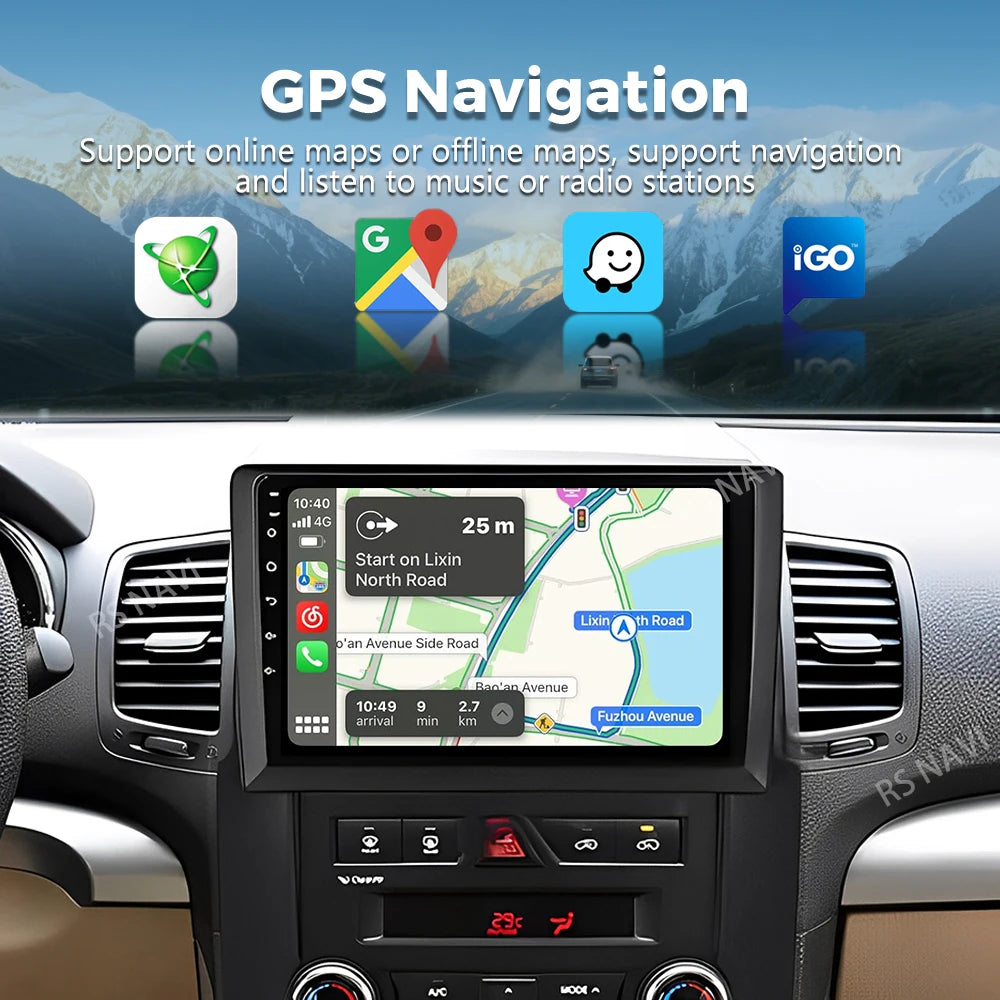 Android 16 For Kia Sorento 2 XM 2009 - 2012 2K QLED Android Car Radio Multimedia Video Pla
