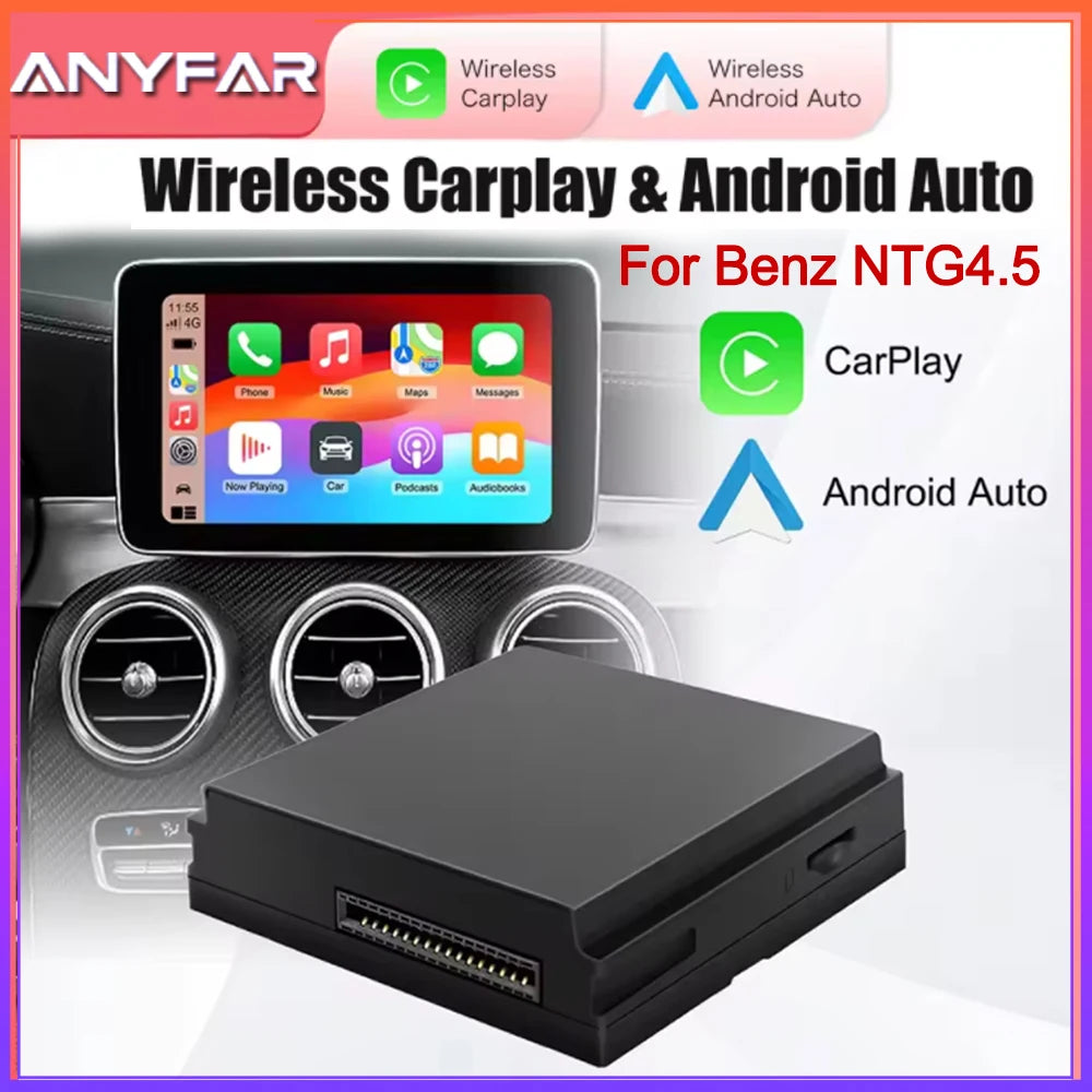 Wireless Carplay Decoder For Mercedes Benz A B C E CLA GLA GLK ML Sprinter NTG4.5 Becker M