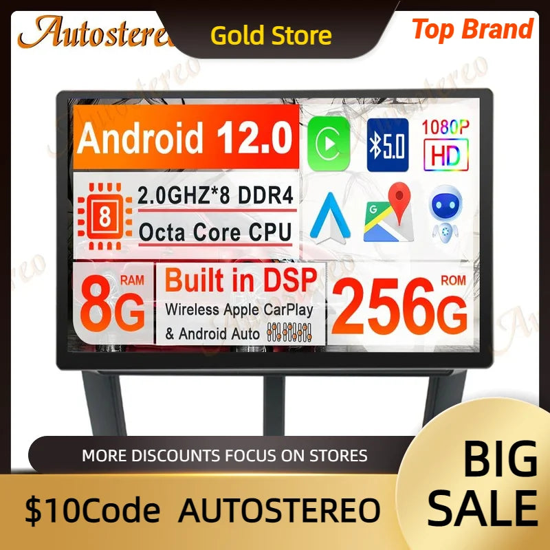 Carplay Android 14 13.3 Inch Car Radio For Subaru Forester WRX 2008-2014 Car GPS Navigatio