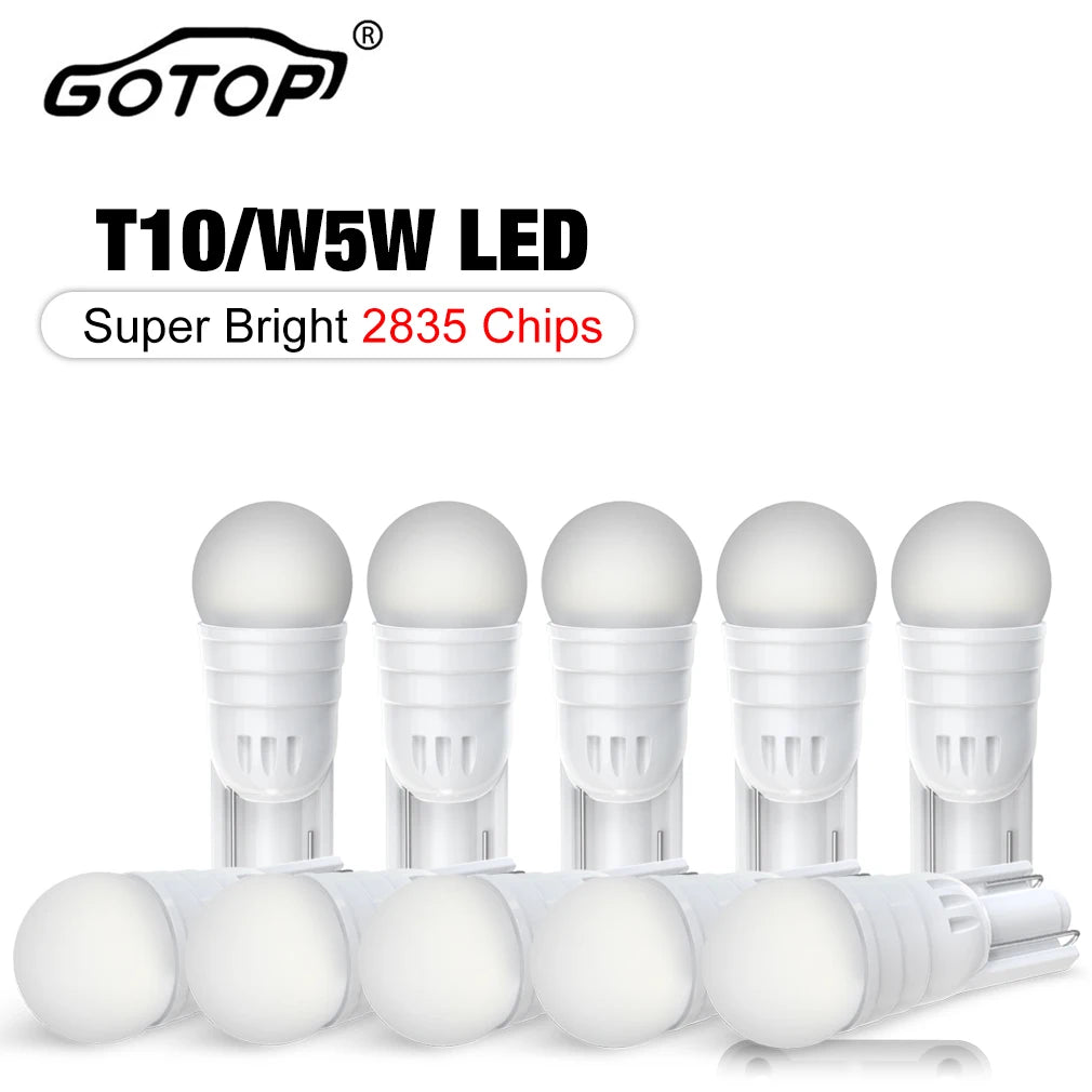 T10 W5W WY5W 168 194 192 2835 LED Car Wedge Bulbs Parking Lights Auto Signal Lamp Bulb Whi