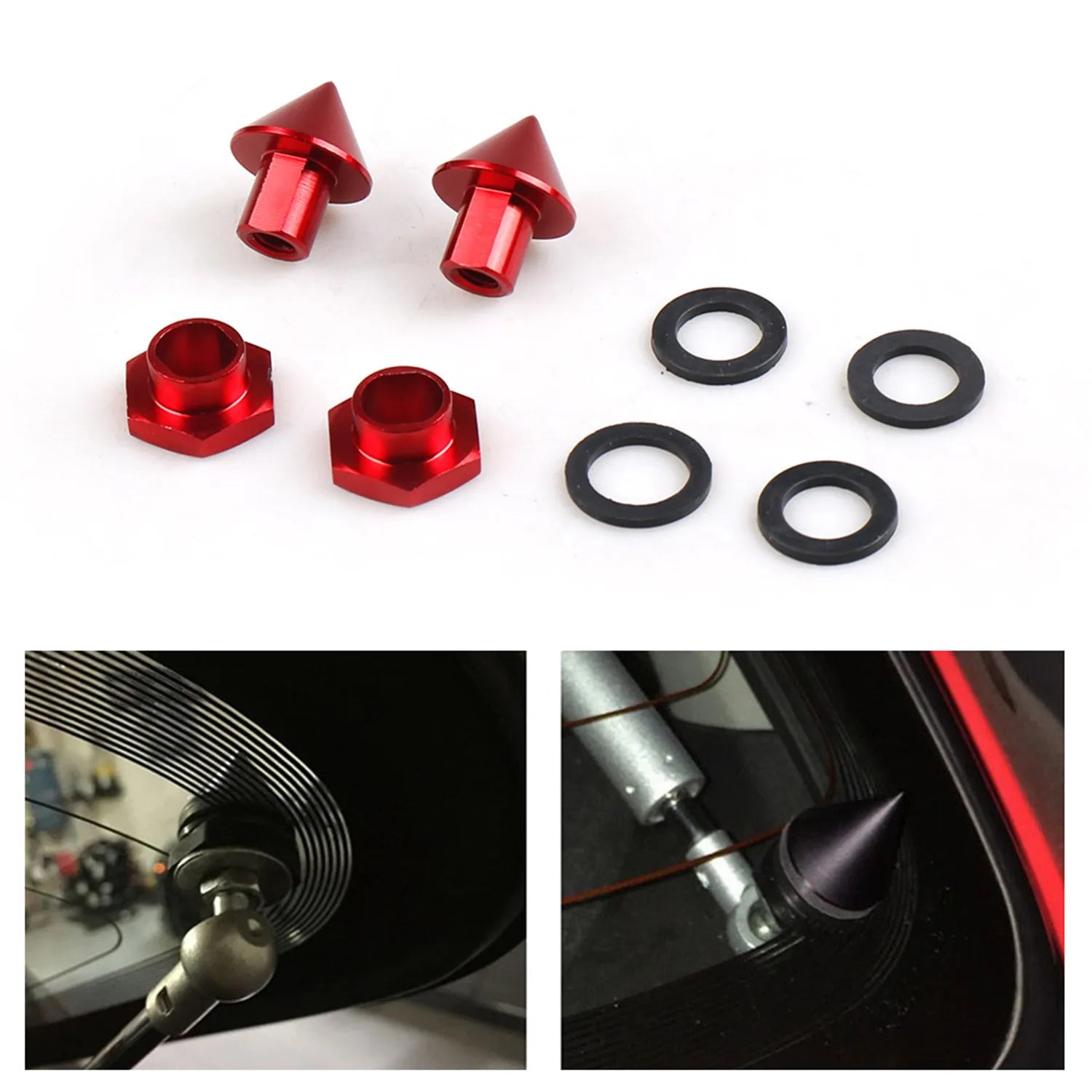 SINOCMP Car Rear Window Glass Strut Kit Accessories Universal 90101-SR3-000 90106-SR3-000