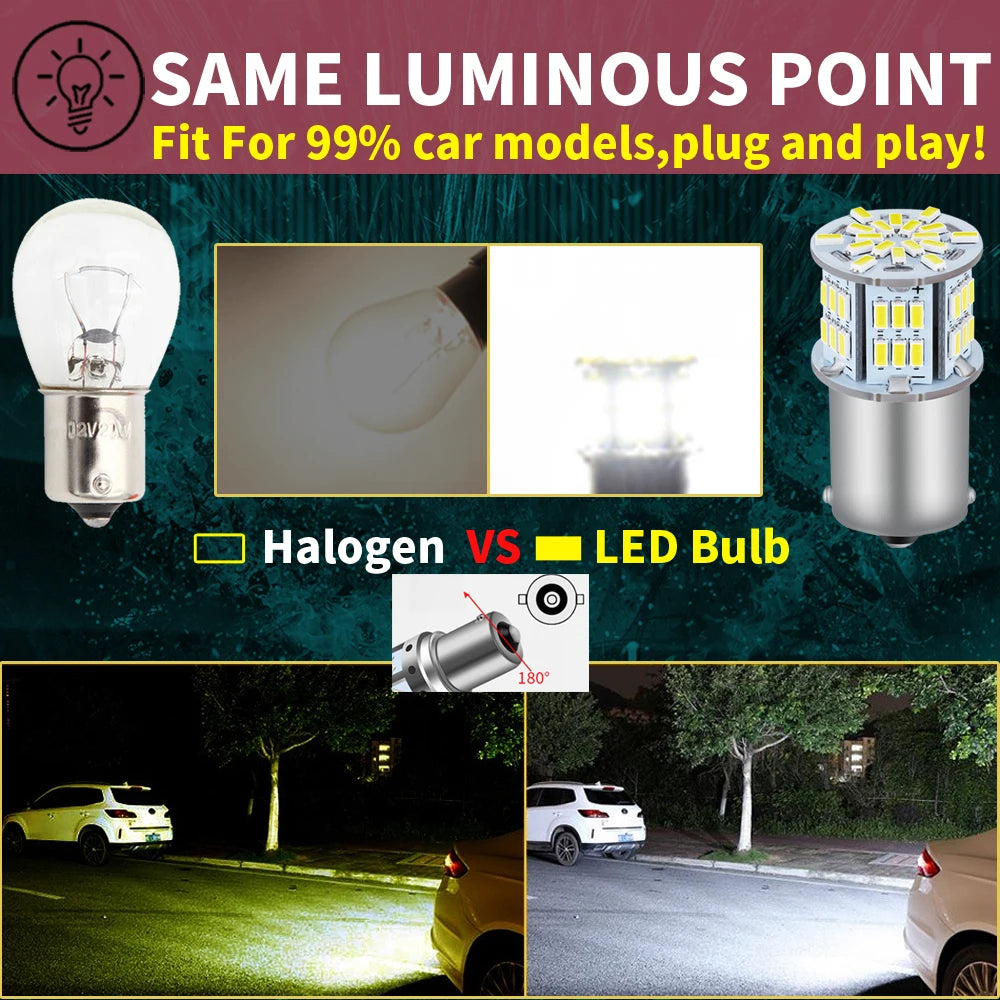 LED Reverse Light Lamp P21W BA15S Canbus For VW Caddy MK2 MK3 MK4 2 3 4 Beetle Amarok Craf