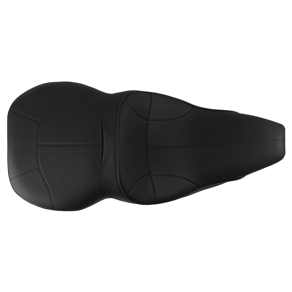 Motorcycle Black Two-Up Seat Driver Passenger Cushion For Harley Touring Electra for Seat 1997-2007 - Automotive LED Lig