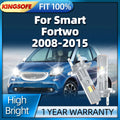 2/4Pcs LED Headlight Wireless Car Light 400W H7 6000K Light Bulbs For Smart Fortwo 2008 20