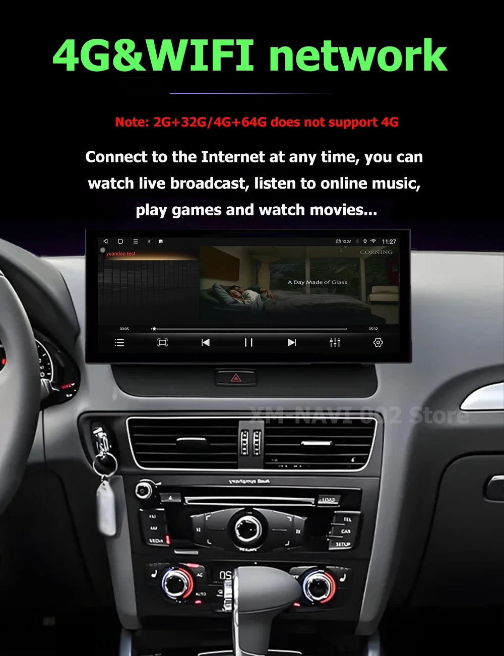 Carplay Android Auto Multimedia Radio Player DSP RHD For Audi A4 B8 A5 2009 - 2016 Bluetoo