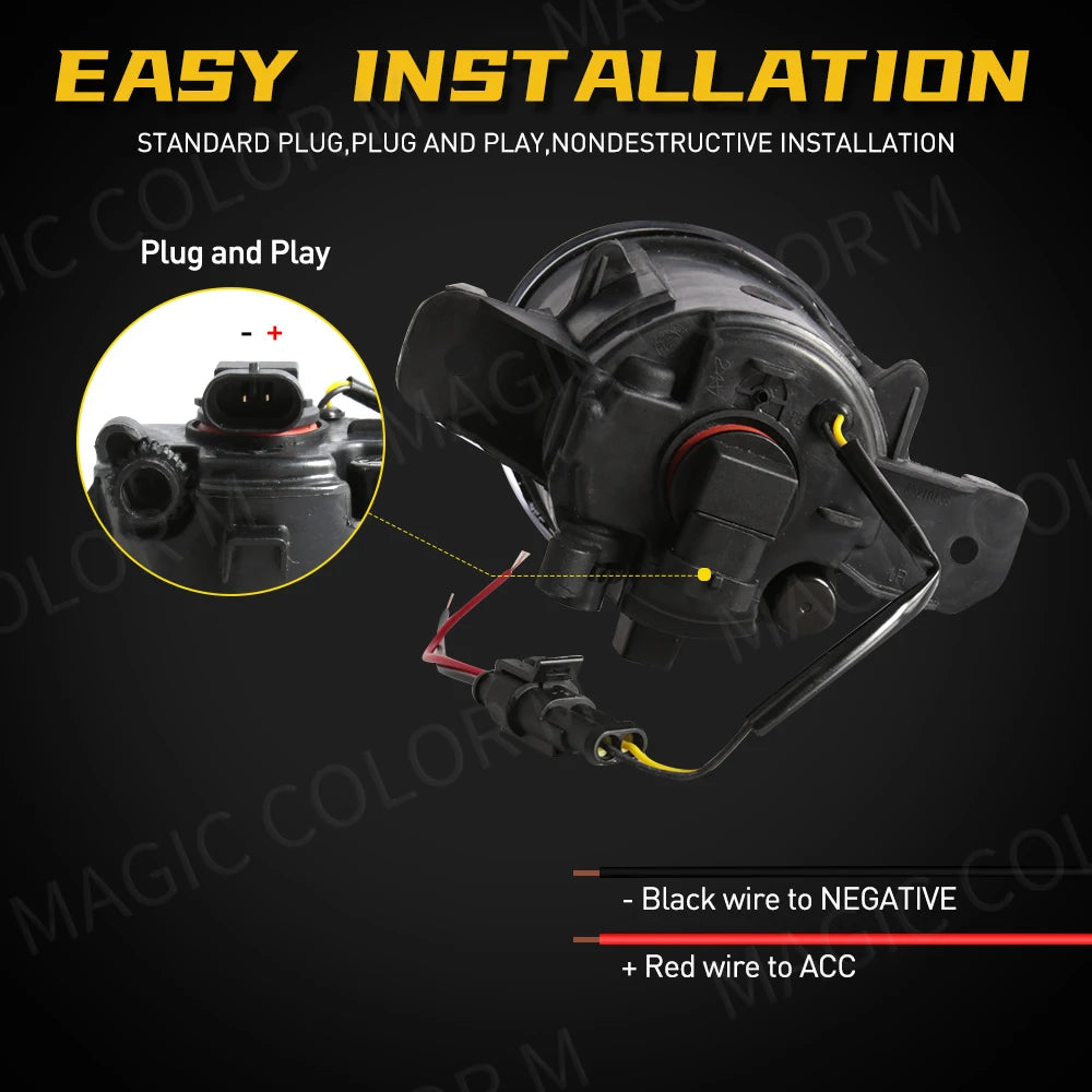 2 X Angel Eye Fog Light Assembly For Nissan X-Trail Rogue T32 2014 2015 2016 Car LED Lens  | AUTOKITSHOP