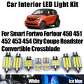 LED Interior Light Kit for Smart Fortwo Forfour 450 451 452 453 454 City Coupe Roadster Convertible Crossblade Car Ce...
