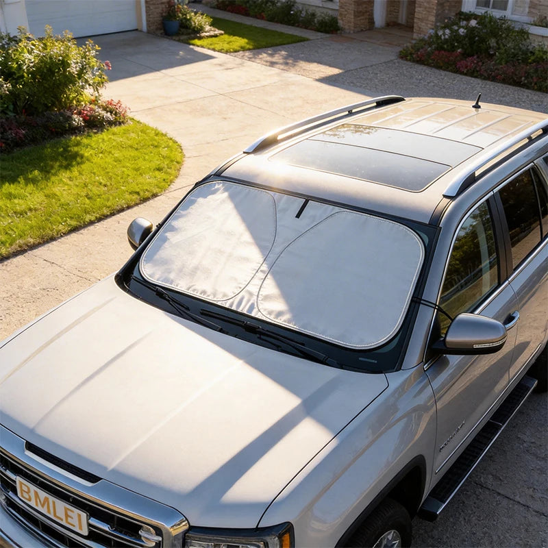 Folding Windscreen Visor Car Front Window Sunshade Cover Sun Shade Windshield New Summer Auto UV - Automotive LED Light