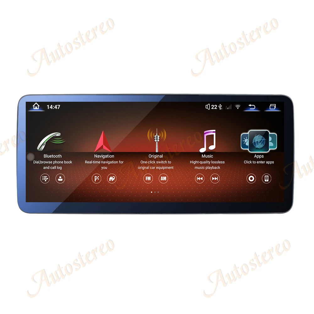 2400*900 Resolution Carplay Android 13 For Mercedes Benz A B CLA GLA Class A45 Car GPS Nav