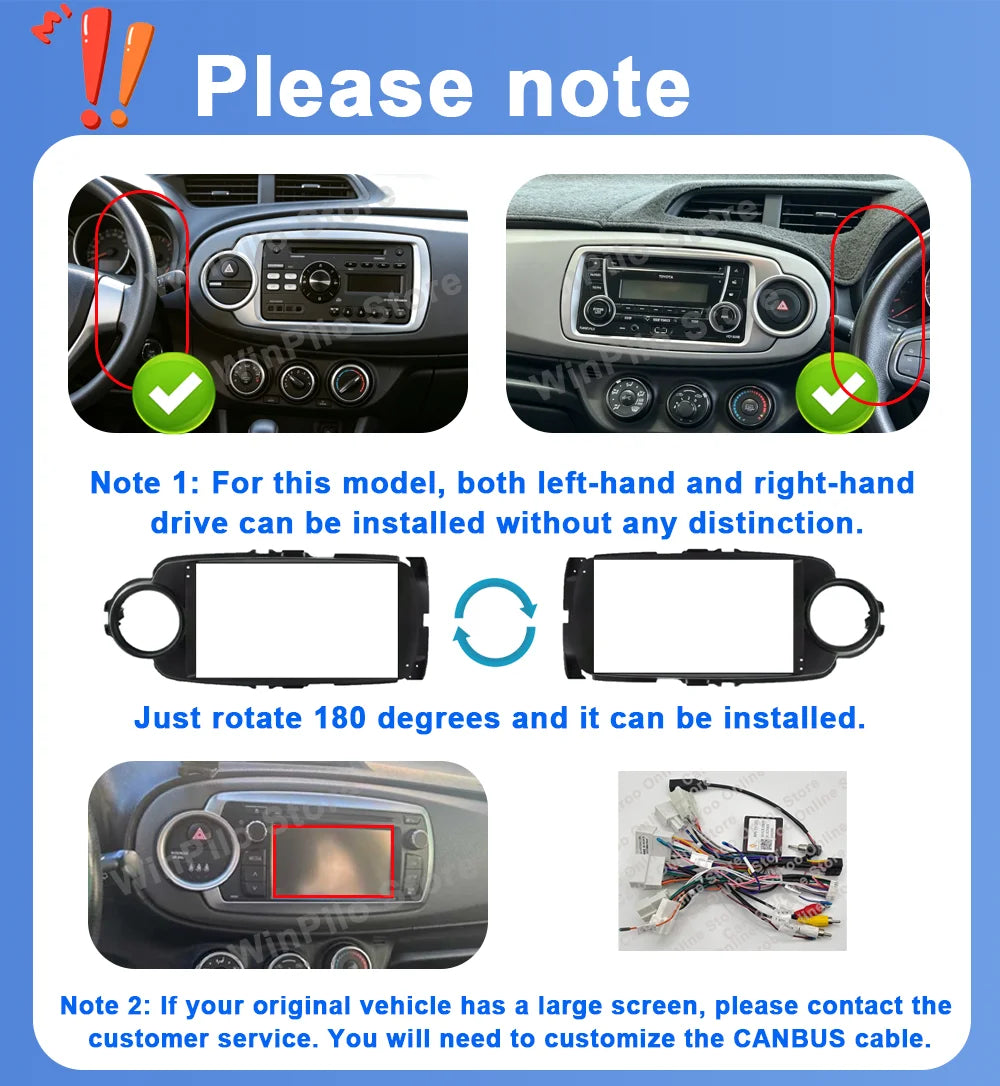 Car Android GPS Navigation For Toyota Yaris 2012 2013 2014 2015 2016 2017 general for LHD