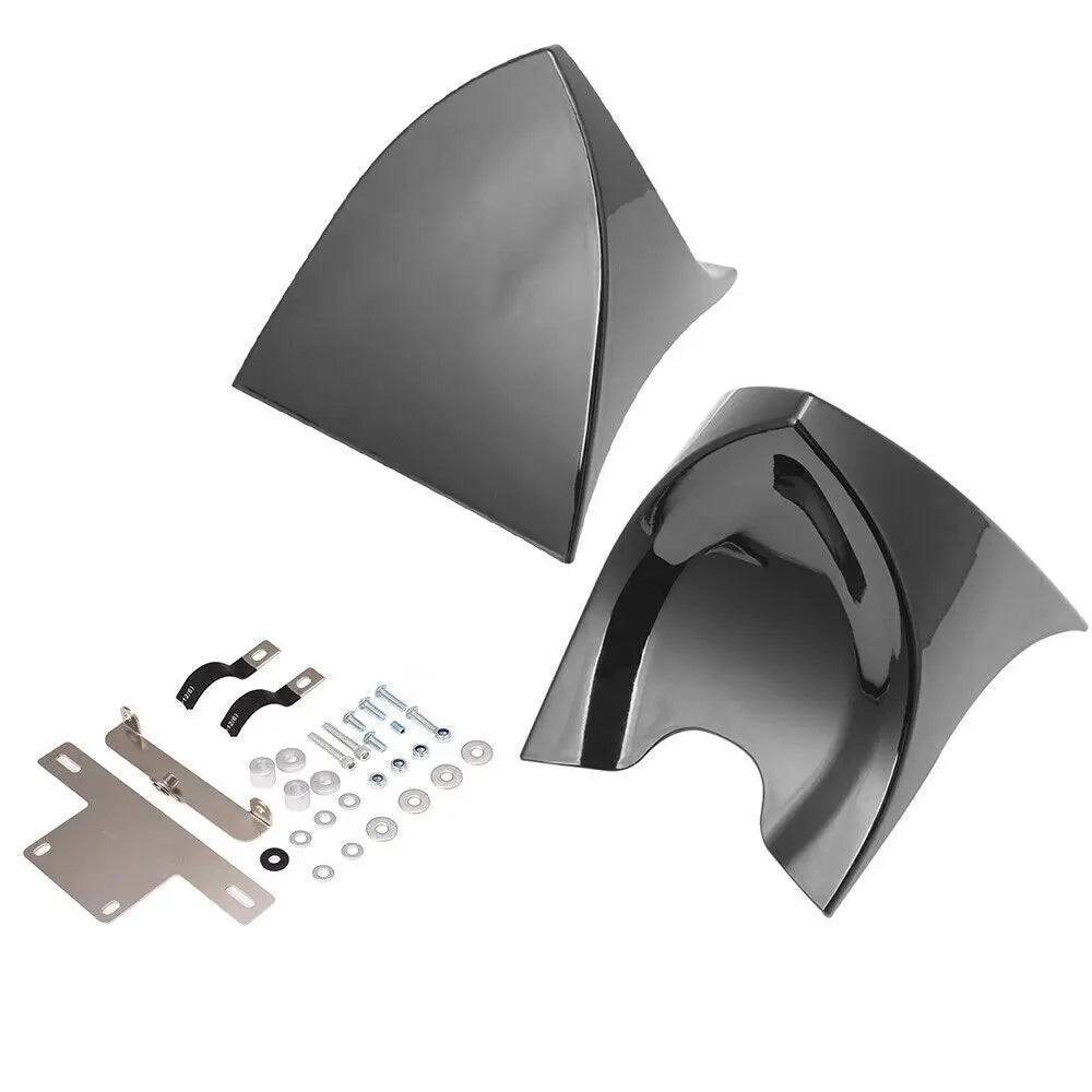 Motorcycle Gloss Black Chin Lower Fairing Front Spoiler Air Dam Cover For Harley Touring Fatboy  - Automotive LED Light