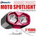 Motorcycle Spotlights Auxiliary LED Hi/Low Beam For Moto Universal Headlight Driving Fog L