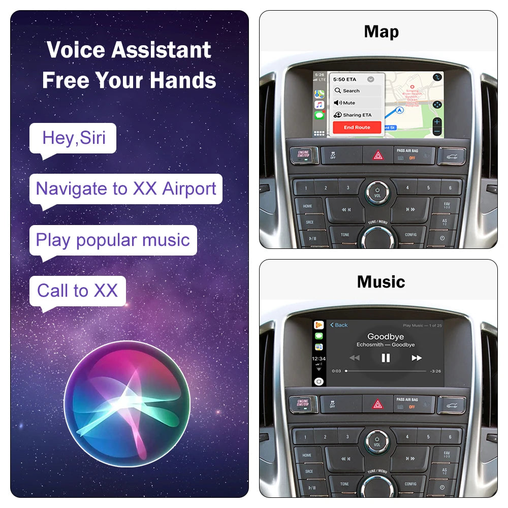 Wireless Carplay for Buick Verano 2015-2019 8" LCD screen, Android Auto Mirror Link Airpla | AUTOKITSHOP