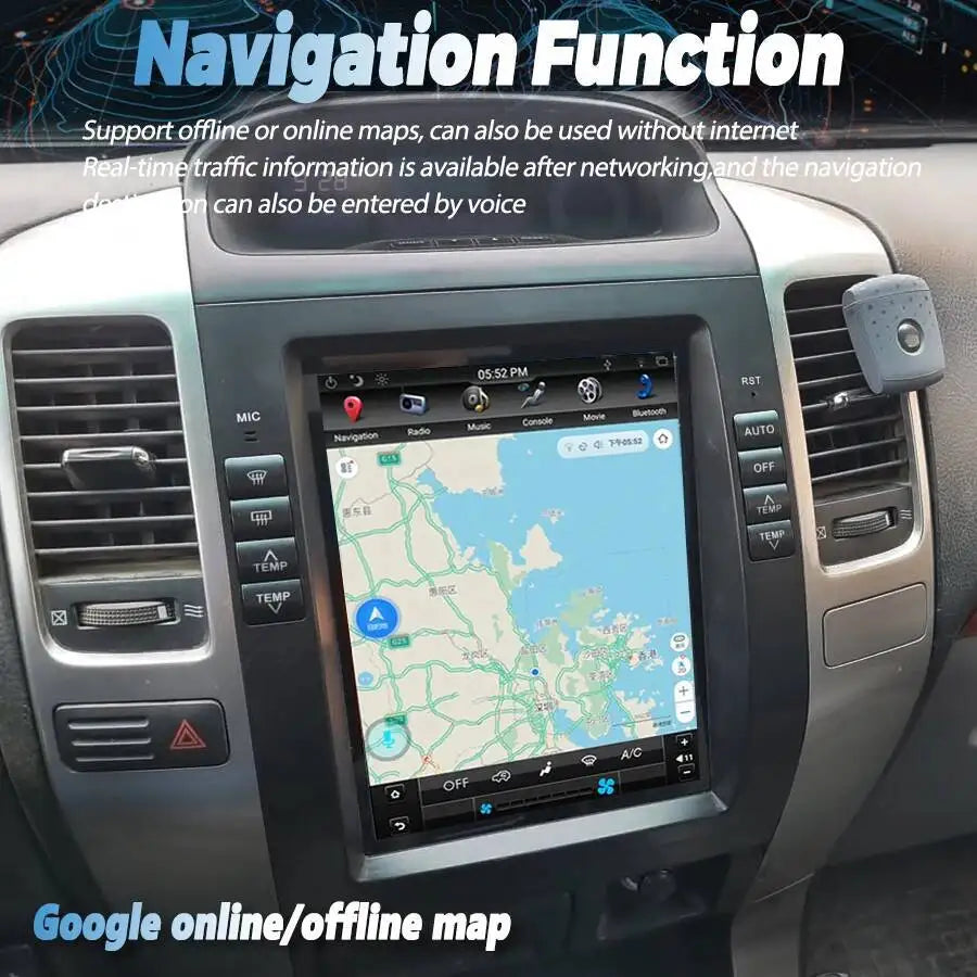 Android 13 2din Car Radio Navigation for Toyota Land Cruiser Prado 120 3 Lexus GX470 J120  | AUTOKITSHOP
