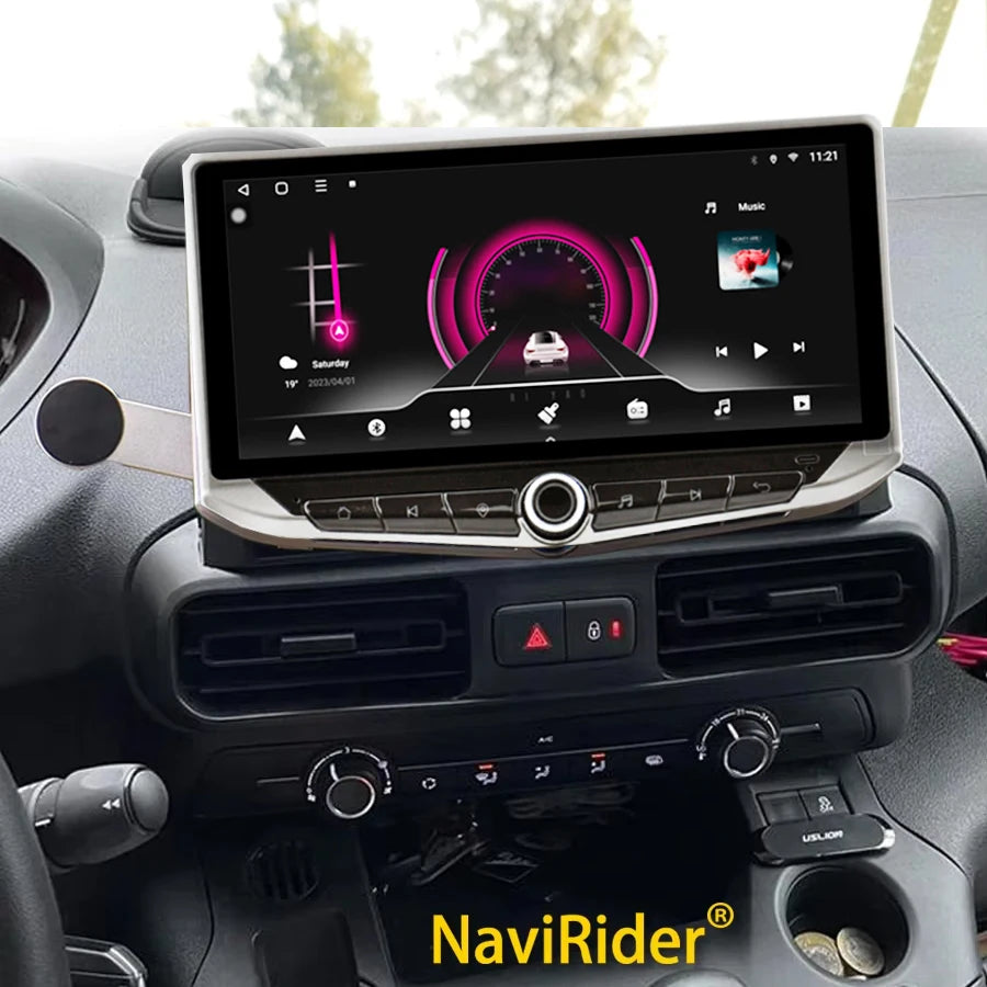 10.88" Qled Screen Carplay For Citroen Berlingo Peugeot Partner Opel Combo 2021 GPS Radio