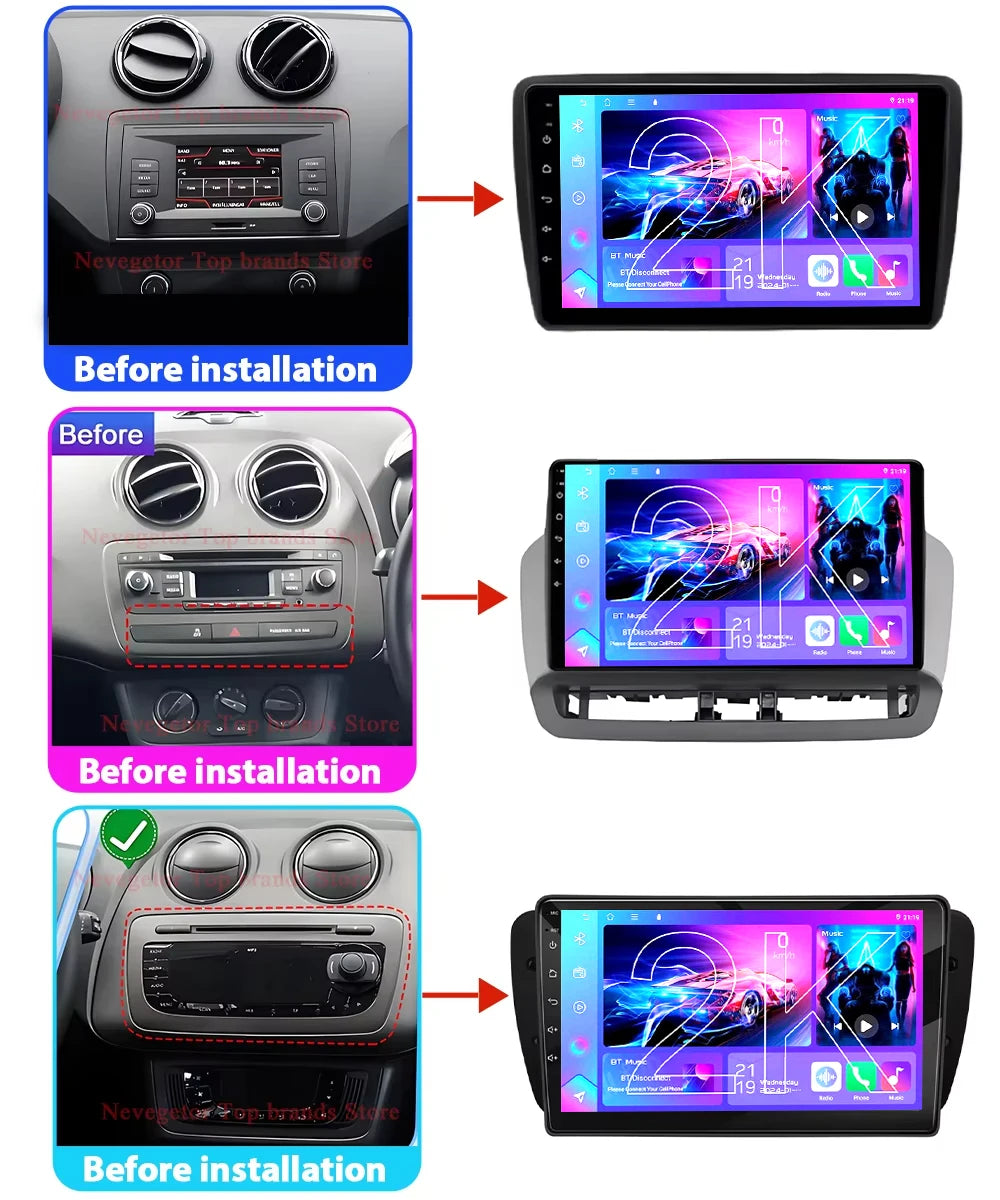 Car Radio For Seat Ibiza 6j 2012 - 2015 Android 16 Multimedia Video Player Gps 5g Wifi Car | AUTOKITSHOP