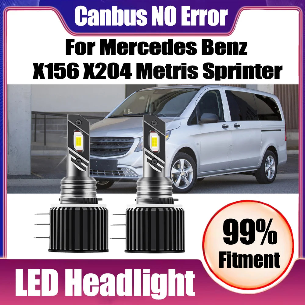 40000LM 150W H15 LED Headlights High Beam/DRL Day Running Light 3570 CSP Chips For Mercede
