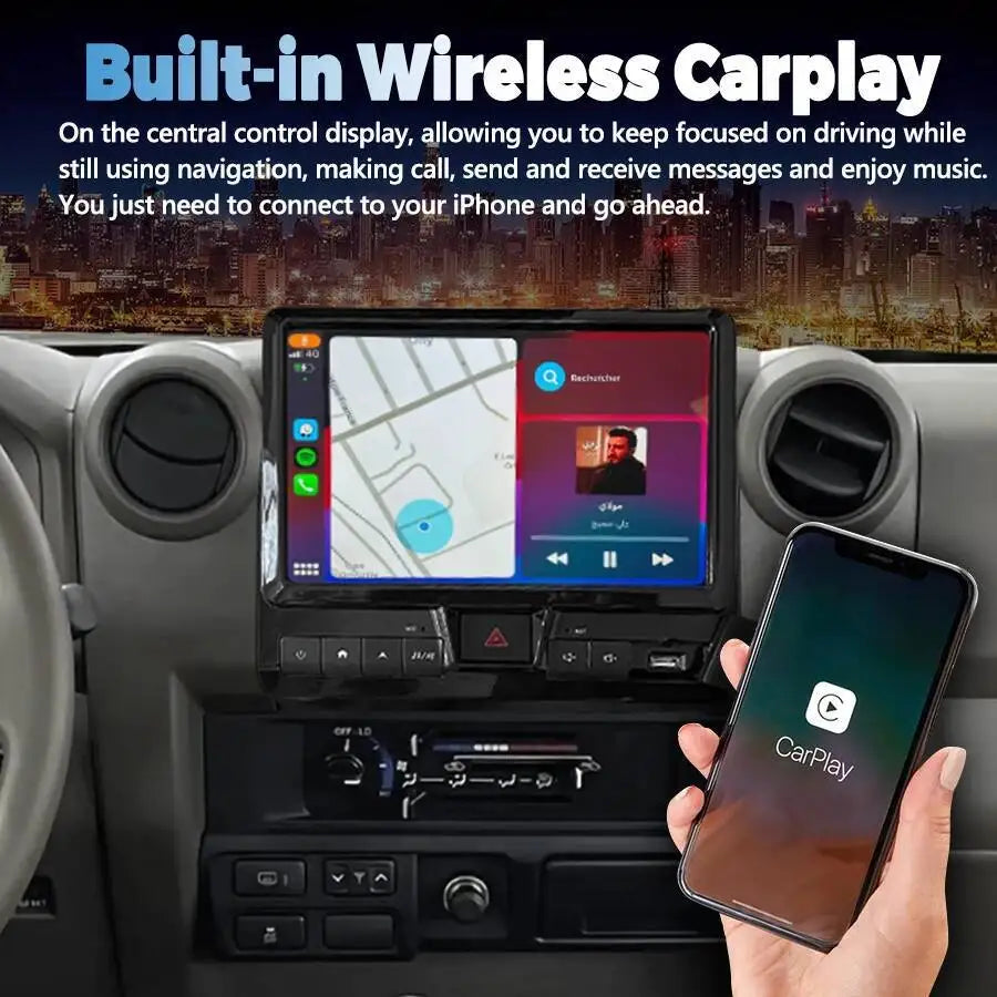 Android 14 Car Radio 2Din Stereo For Toyota Land Cruiser LC70 LC75 LC76 Carplay Autoradio  | AUTOKITSHOP