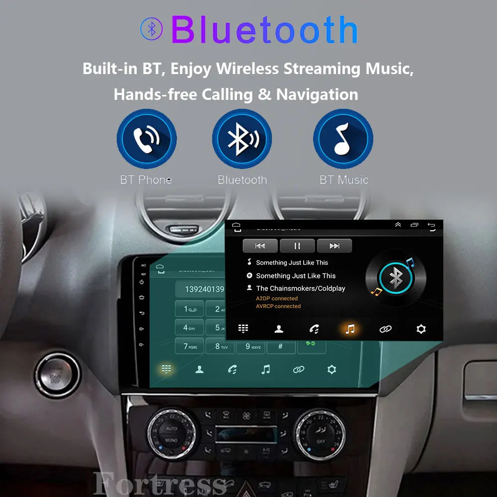 Android 16 For Benz GL ML W164 ML350 ML500 X164 2005-2012 2K QLED Android Car Radio Multim
