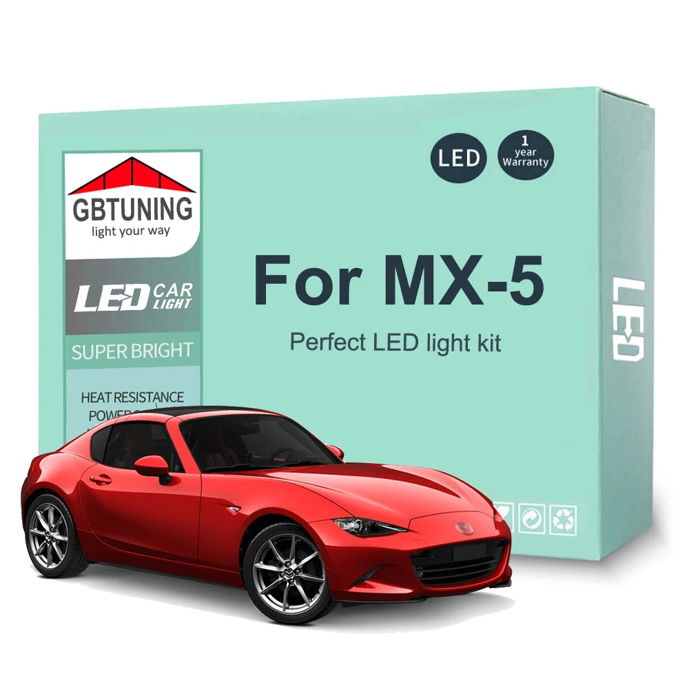 LED Interior Light Kit for Mazda MX-5 MX5 Miata Roadster 1989-2017 - Canbus Dome Map Door Trunk Bulbs | AUTOKITSHOP