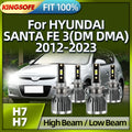 Super Bright 30000LM Car Headlight H7 LED Auto Bulb For HYUNDAI SANTA FE 3 DM DMA 2012 201