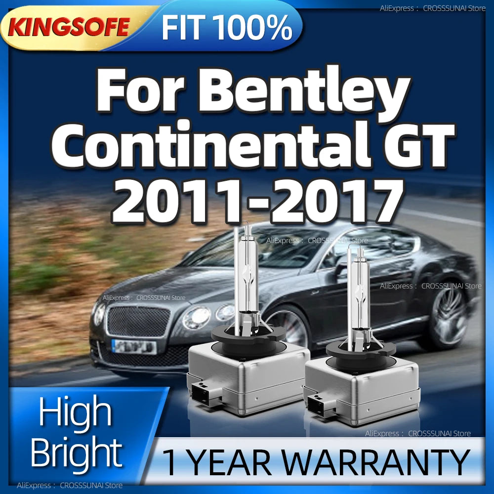 Xenon Car Headlight HID Bulbs D3S 6000K White Auto Headlamp For Bentley Continental GT 201