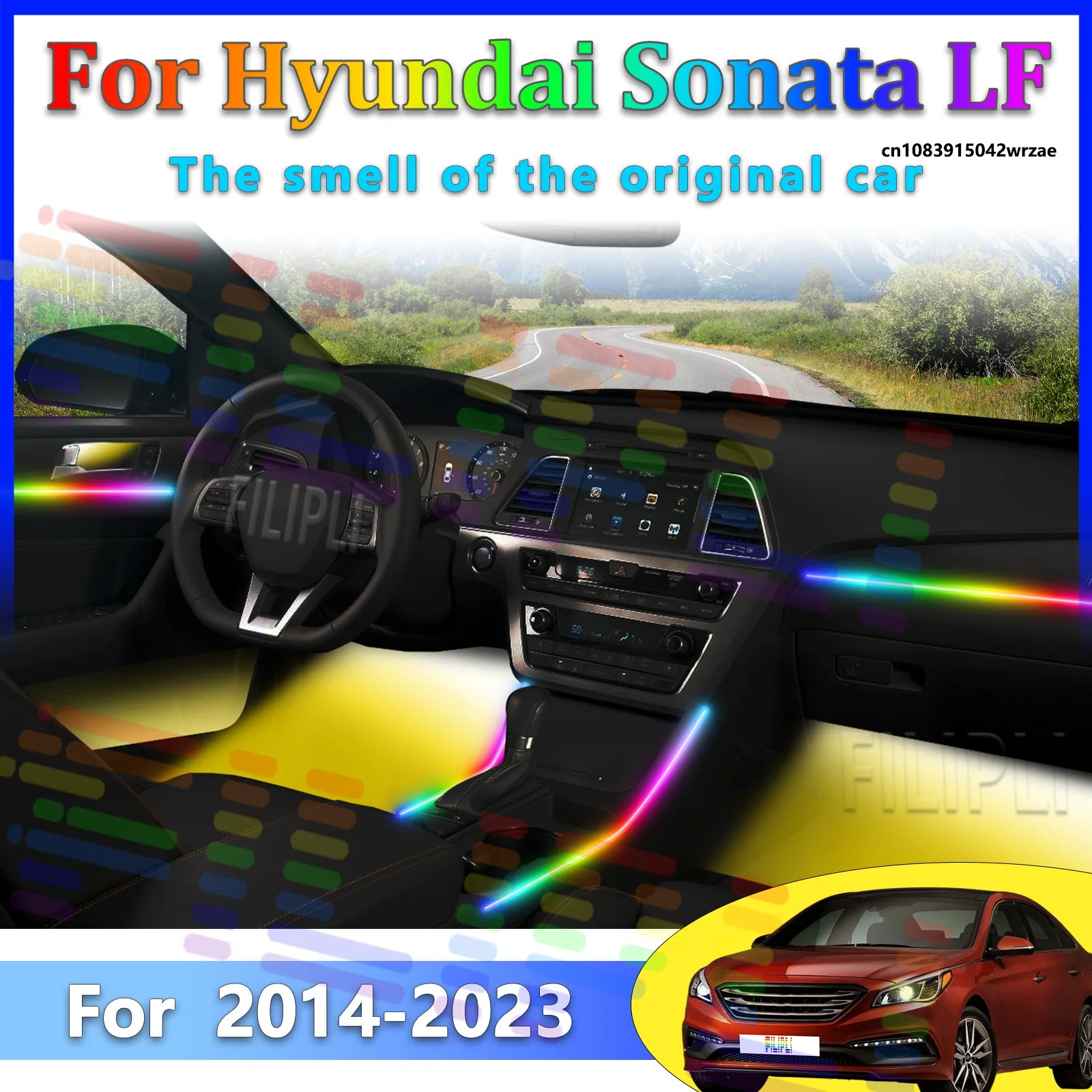 64 RGB - Neon Strip - for Hyundai - App Control - Car Interior Lighting | AUTOKITSHOP