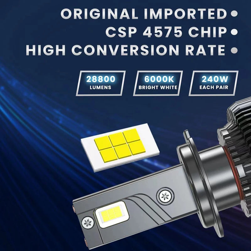 K13 240W H7 H11 Led Lamp 3 Copper Tube Led Light For Car Light Fog Light H7 H11 HB3 9005 H