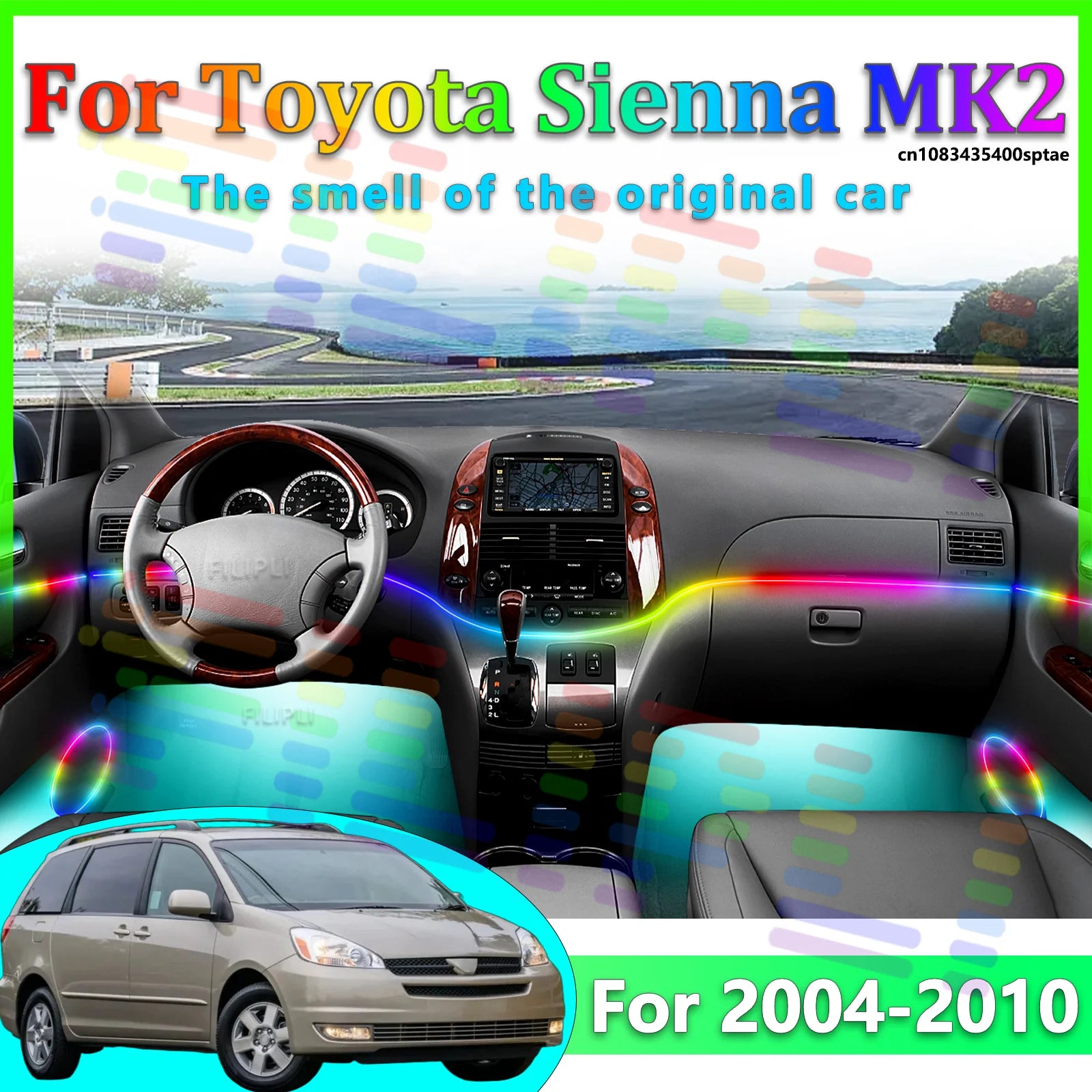 64 RGB - Neon Strip - for Toyota 2004-2010 - App Control - Car Interior Lighting | AUTOKITSHOP