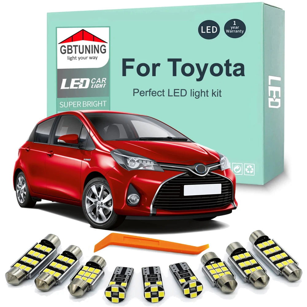 LED Interior Light Kit for Toyota Yaris Corolla RAV4 CHR Avensis T25 T27 Auris Prius Canbus LED Interior Light Licens...