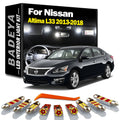 BADEYA 13Pcs Vehicle LED Interior Map Dome Foot Light Kit For Nissan Altima L33 2013 2014