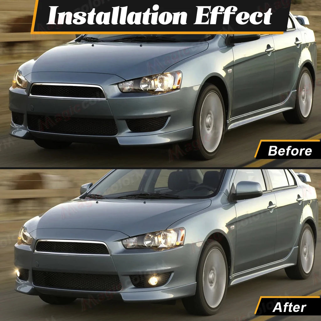 LED Fog Lamps Angel Eyes Rings For Mitsubishi Lancer 2008 2009 2010 2011 2012 2013 DRL Day | AUTOKITSHOP